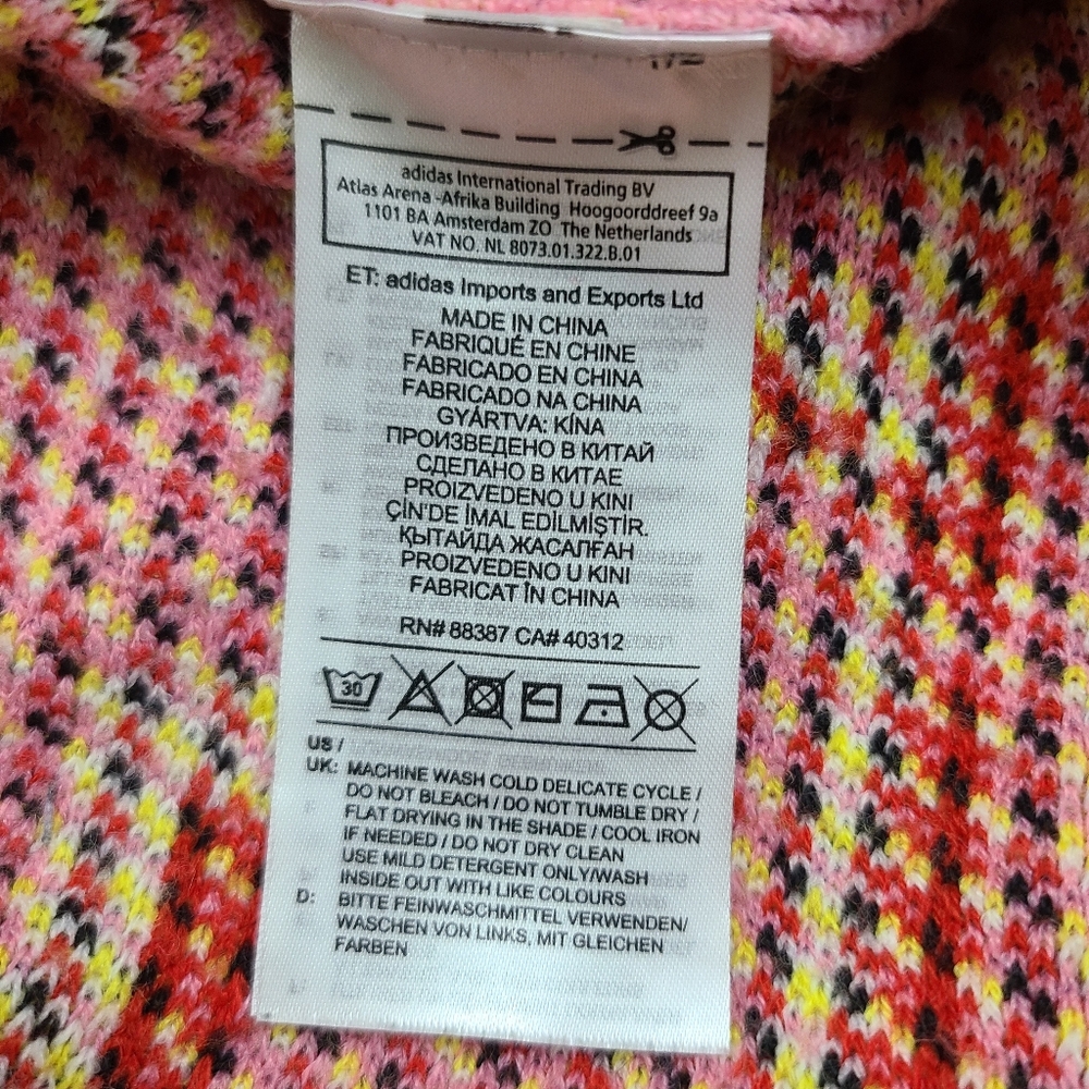 adidas Pink & Yellow Graphic Crewneck Sweater - Picture 9 of 13